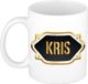 Bellatio Decorations Bol Kris naam cadeau mok / beker met gouden embleem - kado verjaardag/ moeder/ pensioen/ geslaagd/ bedankt