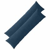 vidaXL - Kussensloop - 2 stuks - ALMELO - Marineblauw - 40 x 145 cm - corduroy