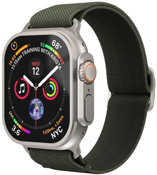 Vonmählen Classic Nylon Loop bandje voor de Apple Watch | 38/40/41/42 mm - Olive