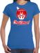 Bellatio Decorations Rendier Kerstbal shirt / Kerst t-shirt Merry Christmas blauw voor dames - Kerstkleding / Christmas outfit M