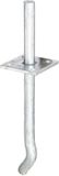 Alberts I-paalhouder met stift | om in beton te gieten | thermisch verzinkt | stiftlengte 100 mm | betonanker 200 mm | stift-Ø 16 mm | set van 2