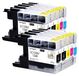 Brother Cartouches d'encre compatibles avec Brother LC1220 LC1240 - Multipack