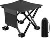 Tabouret de camping pliable - Chaise portable - Noir