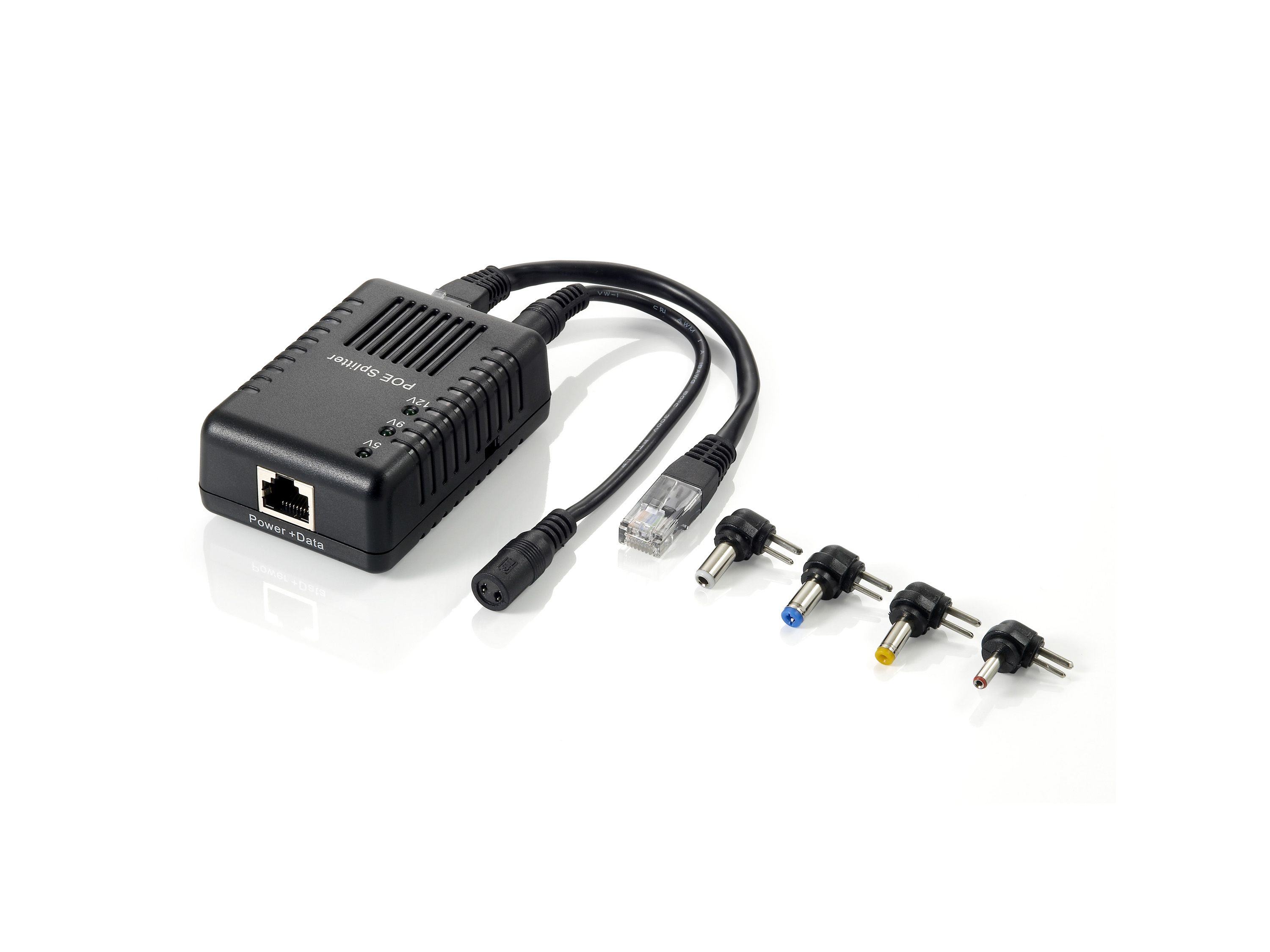 LevelOne Fast Ethernet PoE Splitter - 802.3af PoE - 5-12V DC Output