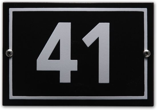 EmailleDesignÂ® Huisnummer model Phil nr. 41