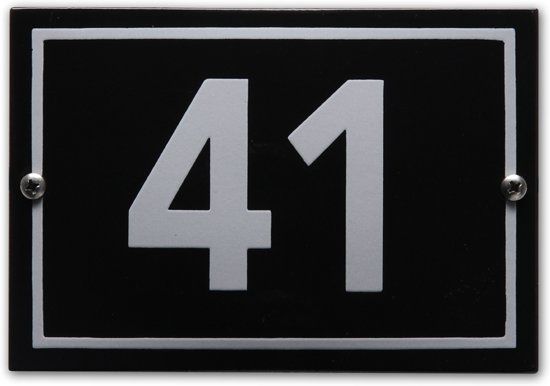 EmailleDesign Huisnummer model Phil nr. 41