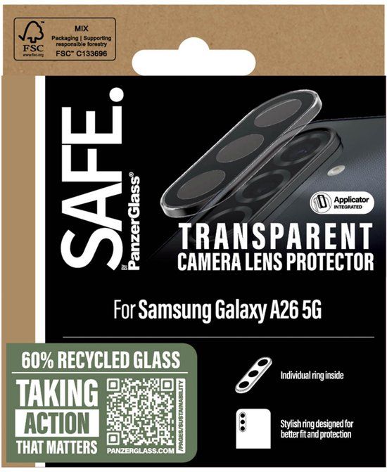 SAFE by PanzerGlass Camera Lens Protector Transparant Samsung Galaxy A26