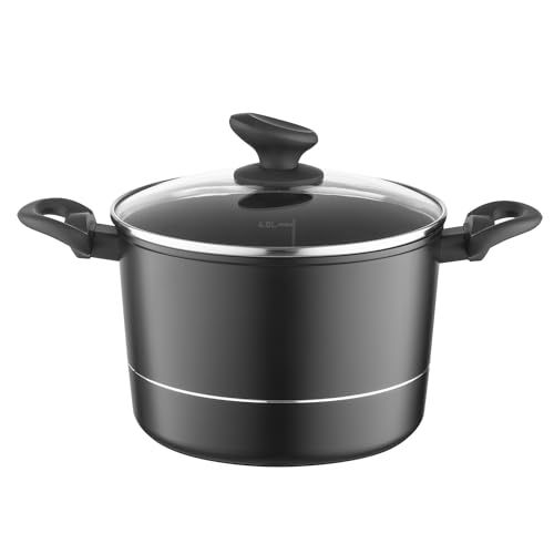 FLORINA Aluminium Pan (5 l) 22 cm - DELUX - Zwart