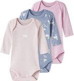 NAME IT NBFBODY 3P LS SWAN NOOS - Baby - Bodies - Endless Sky - 80