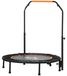 Trampoline de fitness, 102 cm, pliable, avec 4 niveaux de réglage de la hauteur. Poignée de maintien, supporte jusqu'à 100 kg (noir)