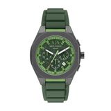 Armani Exchange Horloge voor mannen, quartz chronograaf uurwerk en 44mm kast grootte met siliconen band