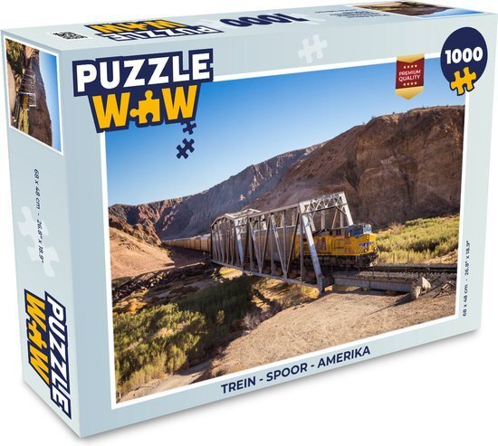 MuchoWow Puzzel Trein - Spoor - Amerika - Legpuzzel - Puzzel 1000 stukjes volwassenen - Sinterklaas cadeautjes - Sinterklaas voor grote kinderen