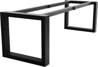 MetaloPro Tafelonderstel Eta Extreme – Zwart Stalen Rechthoekig Frame in Industriële Stijl – Stevige Basis voor Moderne Eet- en Werktafel 200x80x72cm