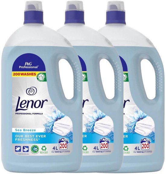 Lenor Professional wasverzachter zeebries - 3 x 4 liter - 600 wasbeurten