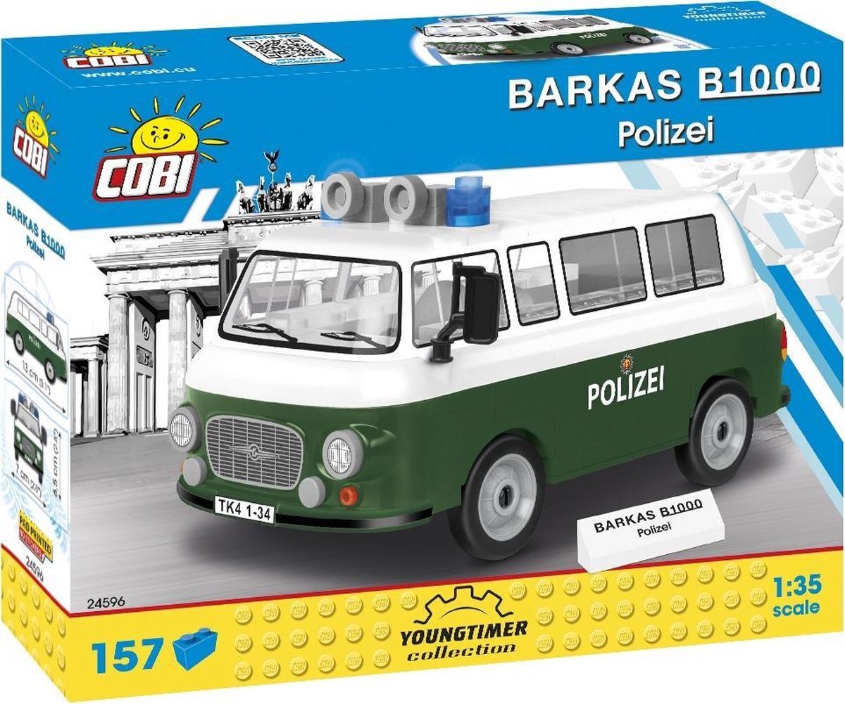 Cobi COB Barkas B1000 Politie - Constructiespeelgoed - Bouwpakket - Politiewagen