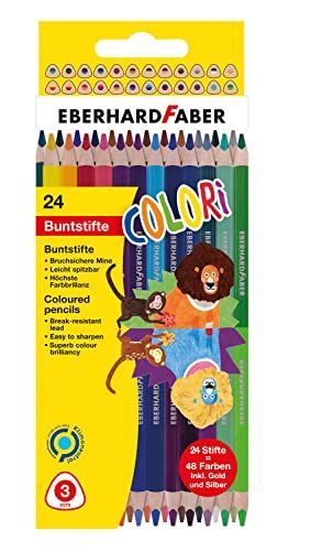 Eberhard Faber 514822 Colori Duo kleurpotloden - 48 kleuren - 24 stuks