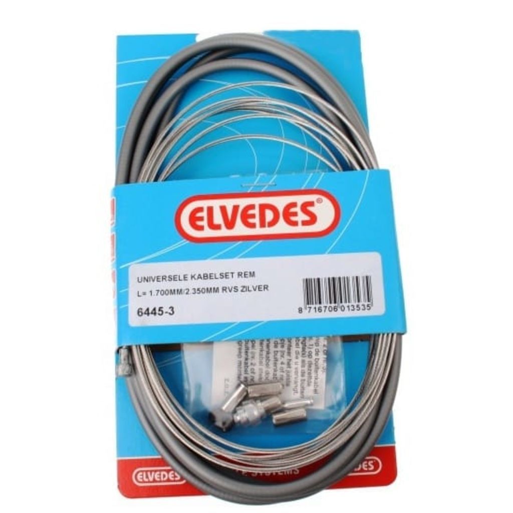 Elvedes Universele Rem Kabelset Met M/ton-peernippel Rvs
