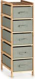 Kipit Badkamerkastje/opbergkastje - met 5x manden - 34 x 36 x 103 cm - Dennenhout