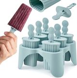 sarcia.eu UPPFYLLD Turquoise vormen VOOR SORBETS VOOR IJSJES op een stokje, ZELFGEMAAKT ijs - SET 6 STUKS