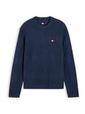 Tommy Jeans Trui TJM REG TEXTURED SWE DM0DM23571 D1B Basic Navy HTR Mannen Maat - S