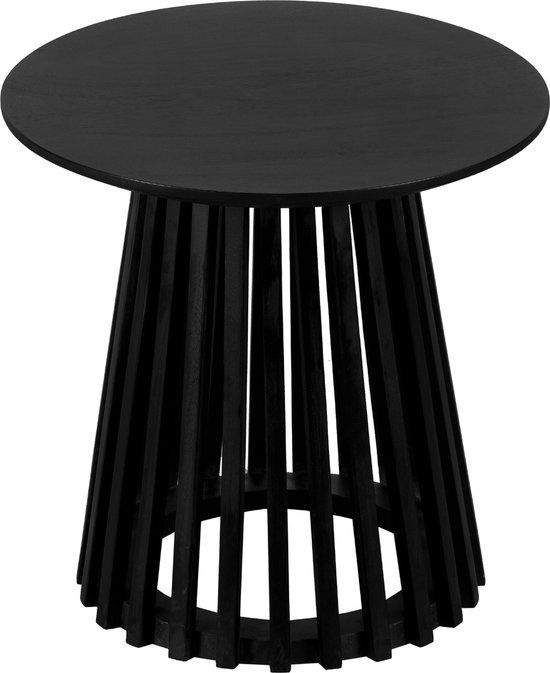 Lewis & Loft Bijzettafel Lef - FSC® mangohout - Rond ⌀50 - Zwart