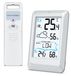 Merkloos Weerstation Weerstation draadloos met buitensensor - Thermometer en hygrometer - Weersvoorspelling - 4 inch scherm