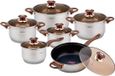 Kinghoff 1768 - Set de casseroles - 12 pièces - Acier inoxydable - Argenté