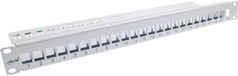 InLine® patchpaneel 24-voudig, Keystone leeg patchpaneel, 19, 1U, lichtgrijs