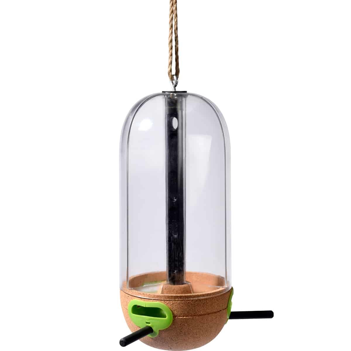 Dobar Pickbar Vogelhuis - Transparant, Hout, Ophanging