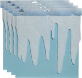Decoris ijspegelranden/sneeuwranden - 4x - wit - 200 x 32 cm - polyester - sneeuwversiering
