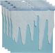 Decoris ijspegelranden/sneeuwranden - 4x - wit - 200 x 32 cm - polyester - sneeuwversiering