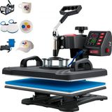 StarTech Latios Sublimatie Hittepers - 5-in-1 Clamshell Transferpers - Persoppervlak 29 x 38 cm - Snelle Opwarming - Digitale Temperatuurregeling - Geschikt Voor Vinyl