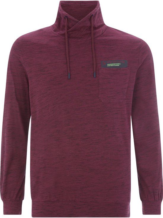 Jan Vanderstorm heren Sweatshirt - 76/78 - donkerrood - Plus Size