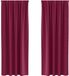 vidaXL Blackout Gordijnen met Ringen 2 st Wijnrood 225 x 140 cm
