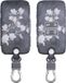 kwmobile hoesje voor autosleutel geschikt voor Renault 4-knops Smartkey autosleutel (alleen Keyless Go) - Behuizing voor autosleutel - Case in taupe / wit / donkergrijs - Magnolia design