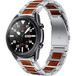Strap-it Samsung Bracelet bois/acier Samsung Galaxy Watch 3 45mm (argent)