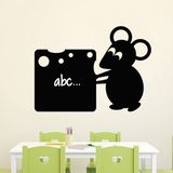 Ambiance Sticker Schoolbordsticker - uitwisbare zelfklevende muurstickers - MUIS MET KAAS - 55x75cm