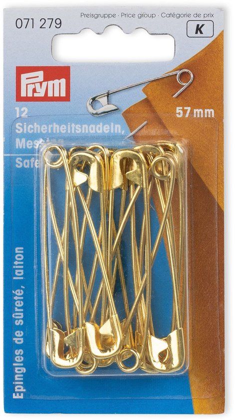 Prym Veiligheidsspelden MS 57 mm goudkleurig