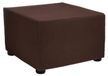 Elzusha - Housse extensible pour coussin de sol carré, marron foncé