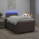 vidaXL Lit plateforme avec matelas et tête de lit Taupe 120 x 190 cm Tissu
