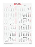Finocam Gemengde kalender 2026, jaaroverzicht, januari 2026, december 2026 (12 maanden), Catalaans, neutraal