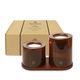 Spaas Giftbox Delight Geurkaarsen met houten decoratieschaal - Nighttime Nostalgia