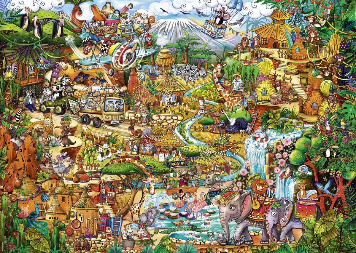 Heye legpuzzel Exotic Safari van Rita Berman (2000 stukjes)