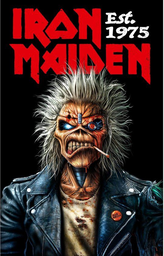 Iron Maiden Est. 1975 Unisex Vlag - meerkleurig - Standard