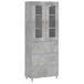 vidaXL Hoge kast, betonkleur, 69,5 x 34 x 180 cm, houtvezelplaat