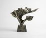 Ginkara Sculpture l60 x P18 x H57 cm Aluminium Verde Antico Handcrafted