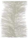 Merkloos / Sans marque Decoris Kerstslinger - 4x - Wit - 270 x 10 cm - Folie/Tinsel