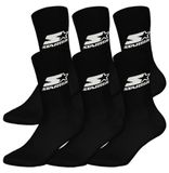 STARTER Crew Socks - 6-pack - Zwart - Maat 39/42