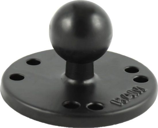 RAM Mounts RAM-B-202U Round Plate Ball Base Mount - Black