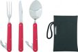 Ferrino Bestekset 4-delig Zilver/rood 15 Cm